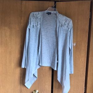 grey lace cardigan